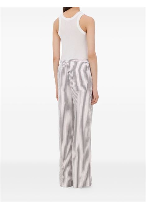 cisco triped cotton trousers woman red and light blue LOULOU DE SAISON | CISCODARK RED/LIGHT BLUE